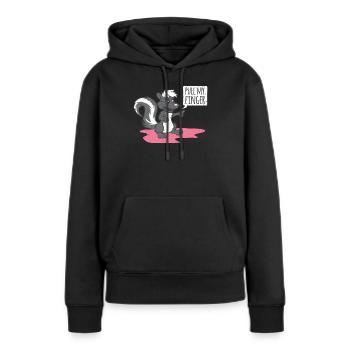 Pull My Finger Stinktier Zieh am Finger Furzen - Frauen Premium Bio Hoodie - Schwarz - Vorne - Julia (174cm)
