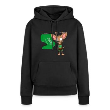 Saudi Arabien Chihuahua - Frauen Premium Bio Hoodie - Schwarz - Vorne - Julia (174cm)