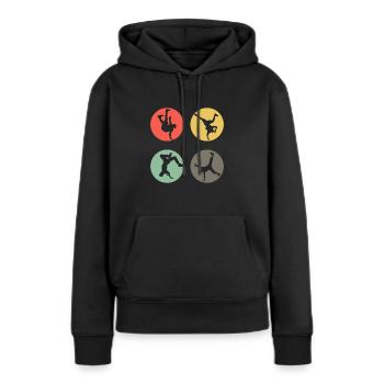 Rétro Breakdance Bboying Gift I Breakdance - Sweat à capuche Premium bio Femme - noir - Devant - Julia (174cm)