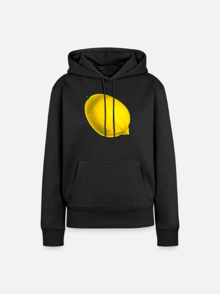 Zitrone - Frauen Premium Bio Hoodie - Schwarz
