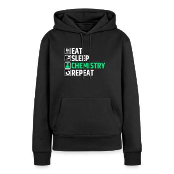 Chimiste chimiste - Sweat à capuche Premium bio Femme - noir - Devant - Julia (174cm)