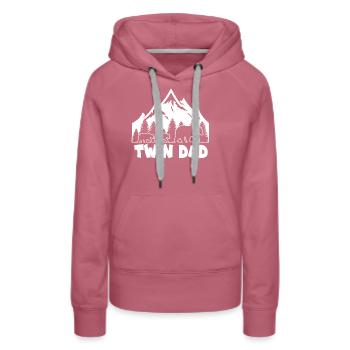 Papa Zwillinge Vater Geschenk I Vatertag Papi - Frauen Premium Bio Hoodie - Malve - Vorne - Isabella (175cm)