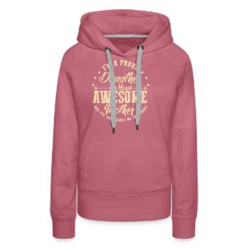Mutter & Tochter - Frauen Premium Bio Hoodie - Malve - Vorne - Isabella (175cm)