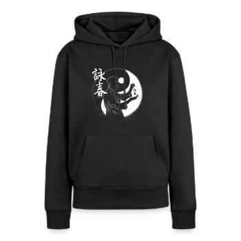 WingTsun Kung Fu - Frauen Premium Bio Hoodie - Schwarz - Vorne - Julia (174cm)
