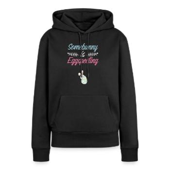 Ostereiersuche - Frauen Premium Bio Hoodie - Schwarz - Vorne - Julia (174cm)