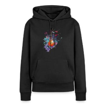 Gitarre Elektrogitarre Gitarrist - Frauen Premium Bio Hoodie - Schwarz - Vorne - Julia (174cm)