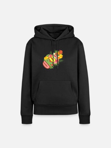 Uke Ukulele - Frauen Premium Bio Hoodie - Schwarz
