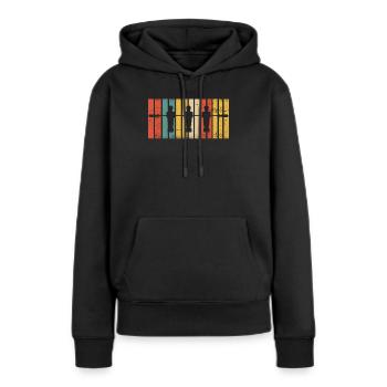 Rétro baby-foot vintage baby-foot Wuzzler - Sweat à capuche Premium bio Femme - noir - Devant - Julia (174cm)
