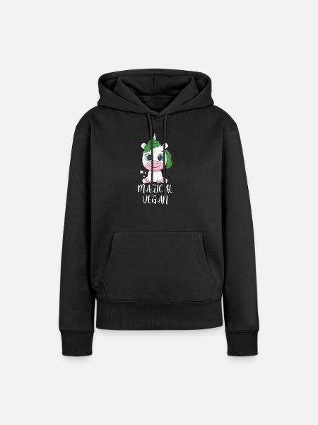 Vegan Veganismus Gemüse Veganer - Frauen Premium Bio Hoodie - Schwarz
