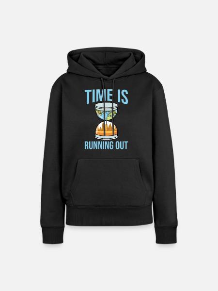 Changement climatique Lutte contre le changement climatique Réchauffement climatique Planète terre - Sweat à capuche Premium bio Femme - noir