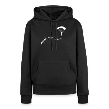 Parapente parapente - Sweat à capuche Premium bio Femme - noir - Devant - Julia (174cm)