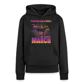This girl loves horses | March - Women’s Premium Organic Hoodie - black - Front - Julia (174cm)