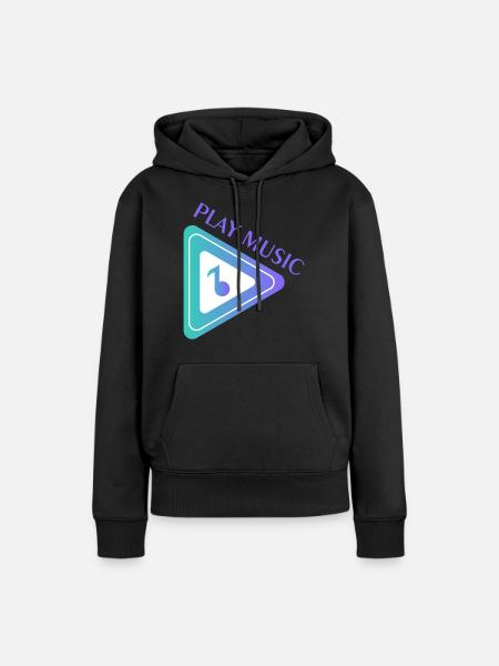 MUSIK - Frauen Premium Bio Hoodie - Schwarz