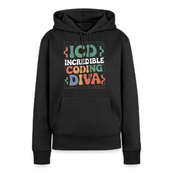 Passionate coding - Women’s Premium Organic Hoodie - black - Front - Julia (174cm)