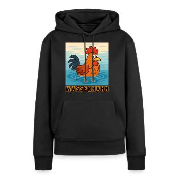 Wasserhahn by Rico Beck - Frauen Premium Bio Hoodie - Schwarz - Vorne - Julia (174cm)
