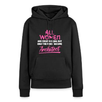 Architekt Frau - Frauen Premium Bio Hoodie - Schwarz - Vorne - Julia (174cm)