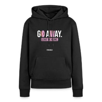 GoAwayDonut (en anglais seulement) - Sweat à capuche Premium bio Femme - noir - Devant - Julia (174cm)