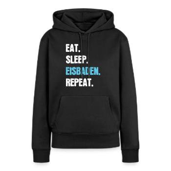 Ice Bathing Eat Sleep Ice Bathing Repeat - Women’s Premium Organic Hoodie - black - Front - Julia (174cm)