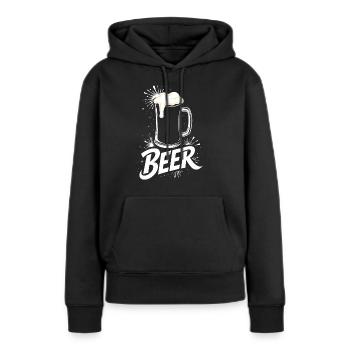 Bier Krug - Frauen Premium Bio Hoodie - Schwarz - Vorne - Julia (174cm)