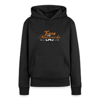 tonton moustache, Idée cadeau d'élégance. - Sweat à capuche Premium bio Femme - noir - Devant - Julia (174cm)