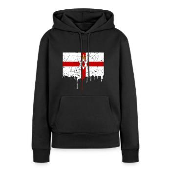 Nordirland Flagge - Frauen Premium Bio Hoodie - Schwarz - Vorne - Julia (174cm)