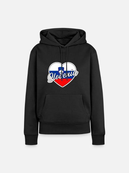 Slowenien - Frauen Premium Bio Hoodie - Schwarz