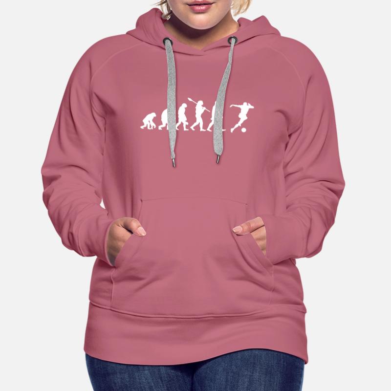Fußball Evolution Geschenkidee Frauen Premium Bio Hoodie