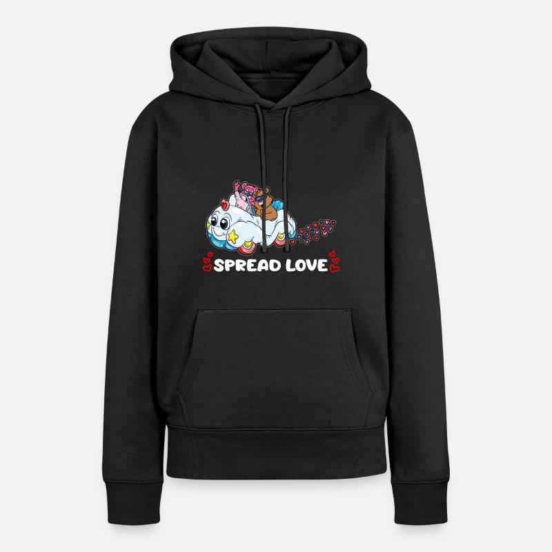1 copie de Spread Love - Sweat à capuche Premium bio Femme - noir