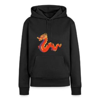 Drache Asiatisch - Frauen Premium Bio Hoodie - Schwarz - Vorne - Julia (174cm)