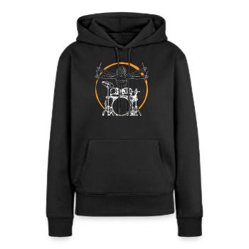 Schlagzeuger Drumsticks - Frauen Premium Bio Hoodie - Schwarz - Vorne - Julia (174cm)