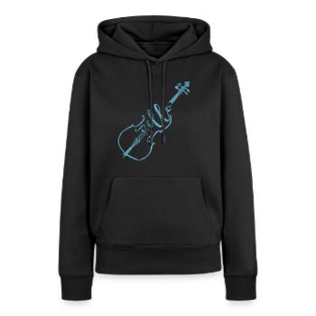Compositeur de violoncelle - Sweat à capuche Premium bio Femme - noir - Devant - Julia (174cm)
