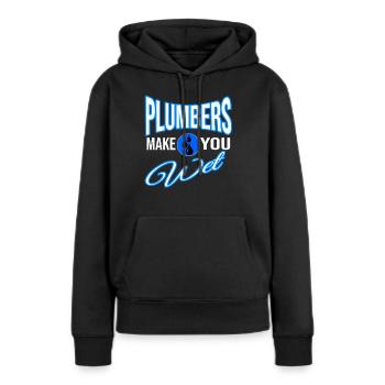 Klempner - Frauen Premium Bio Hoodie - Schwarz - Vorne - Julia (174cm)