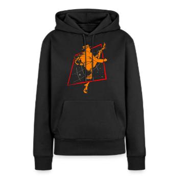 Musique ska - Sweat à capuche Premium bio Femme - noir - Devant - Julia (174cm)