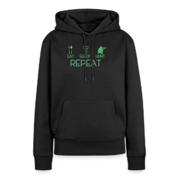 Terrain de chasse Chasseurs Chasse chasse chasse - Sweat à capuche Premium bio Femme - noir - Devant - Julia (174cm)