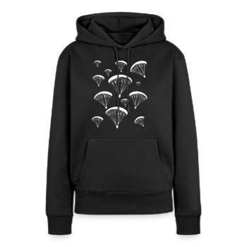 Paragliding Extremsport - Frauen Premium Bio Hoodie - Schwarz - Vorne - Julia (174cm)