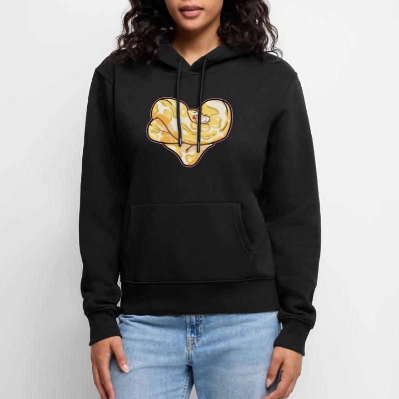 Python Herz Frauen Premium Bio Hoodie