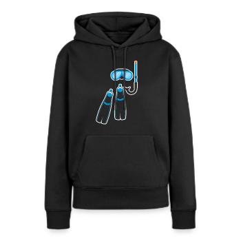 Schnorcheln Equipment - Frauen Premium Bio Hoodie - Schwarz - Vorne - Julia (174cm)