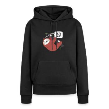 Sloth - Lazy Days - cozy gift - Women’s Premium Organic Hoodie - black - Front - Julia (174cm)