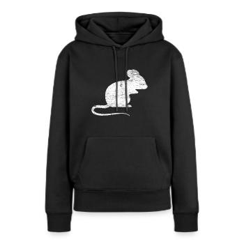 Maus Niedliches Tier - Frauen Premium Bio Hoodie - Schwarz - Vorne - Julia (174cm)