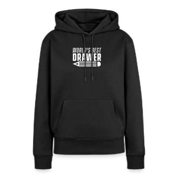 Zeichnerin Zeichnen Maler Malen Zeichner - Frauen Premium Bio Hoodie - Schwarz - Vorne - Julia (174cm)