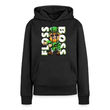 Float Boss Goblin Dancing St Patricks Day Gift - Sweat à capuche Premium bio Femme - noir - Devant - Julia (174cm)