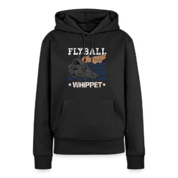 Whippet - Women’s Premium Organic Hoodie - black - Front - Julia (174cm)