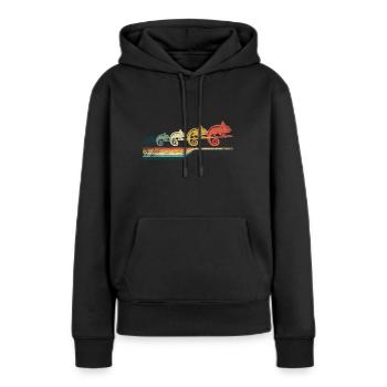 Chamäleon Bedrohte Tierart - Frauen Premium Bio Hoodie - Schwarz - Vorne - Julia (174cm)