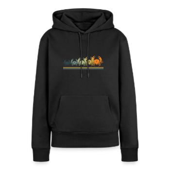 Crabe crabe - Sweat à capuche Premium bio Femme - noir - Devant - Julia (174cm)