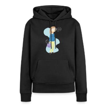 Oops Schwangerschaft Schwanger Babybauch Geschenk - Frauen Premium Bio Hoodie - Schwarz - Vorne - Julia (174cm)