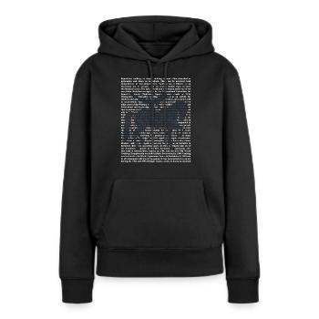 voûte - Sweat à capuche Premium bio Femme - noir - Devant - Julia (174cm)
