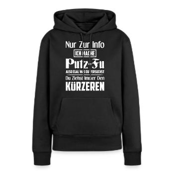 Putzen Reinigungskraft Putzfrau - Frauen Premium Bio Hoodie - Schwarz - Vorne - Julia (174cm)