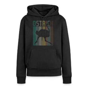 Strauß - Frauen Premium Bio Hoodie - Schwarz - Vorne - Julia (174cm)