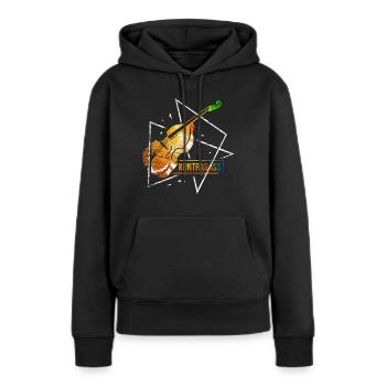 Kontrabass Geige Polygon - Frauen Premium Bio Hoodie - Schwarz - Vorne - Julia (174cm)