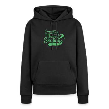Inline Skate Inline Skate Inline Skate - Frauen Premium Bio Hoodie - Schwarz - Vorne - Julia (174cm)